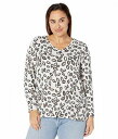  jbNAh][ NIC+ZOE fB[X p t@bV TVc Plus Size Tossed Tee - Neutral Multi