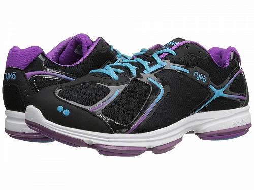 送料無料 ライカ Ryka レディース 女性用 シューズ 靴 スニーカー 運動靴 Devotion - Black/Bright Violet/Detox Blue 1