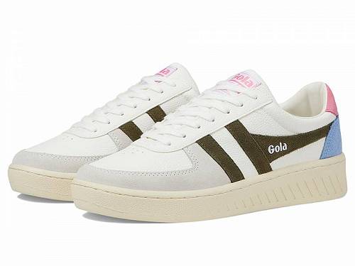 ゴーラ 送料無料 ゴラ Gola レディース 女性用 シューズ 靴 スニーカー 運動靴 Grandslam Trident - White/Khaki/Fluro Pink