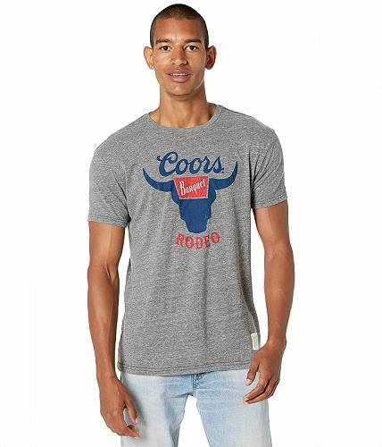 楽天グッズ×グッズ送料無料 オリジナルレトロブランド The Original Retro Brand メンズ 男性用 ファッション Tシャツ Coors Banquet Rodeo Vintage Tri-Blend Short Sleeve Tee - Streaky Grey