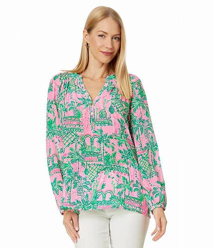 送料無料 リリーピューリッツァー Lilly Pulitzer レディース 女性用 ファッション ブラウス Elsa Top - Mandevilla Baby Always Worth It