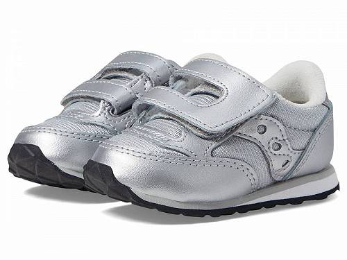 送料無料 サッカニー Saucony Kids 女の子用 キッズシューズ 子供靴 スニーカー 運動靴 Saucony Originals Kids Jazz Hook & Loop Sneaker(Toddler/Little Kid) - Silver