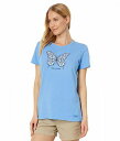 こちらの商品は ライフイズグッド Life is good レディース 女性用 ファッション Tシャツ Ditsy Floral Butterfly Short Sleeve Crusher(TM) Tee - Cornflower Blue です。 注文後のサイズ変更・キャンセルは出来ませんので、十分なご検討の上でのご注文をお願いいたします。 ※靴など、オリジナルの箱が無い場合がございます。ご確認が必要な場合にはご購入前にお問い合せください。 ※画面の表示と実物では多少色具合が異なって見える場合もございます。 ※アメリカ商品の為、稀にスクラッチなどがある場合がございます。使用に問題のない程度のものは不良品とは扱いませんのでご了承下さい。 ━ カタログ（英語）より抜粋 ━ Keep it subtle and simple by wearing the Life is Good(R) Ditsy Floral Butterfly Short Sleeve Crusher(TM) Tee. This everyday wear apparel is crafted from a soft-knit fabric that keeps you comfy wherever you go! Crew neckline and short sleeves. Graphics print detailing on the front. Straight hem. Intended to hit at the hip. 100% USA-grown cotton. Machine wash, tumble dry.