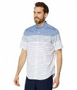 送料無料 ナウチカ Nautica メンズ 男性用 ファッション ボタンシャツ Sustainably Crafted Striped Short Sleeve Shirt - Bright White