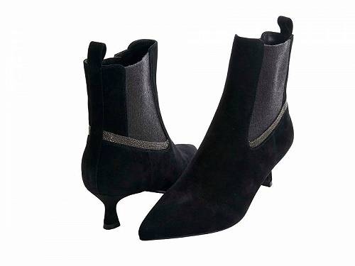 送料無料 ヴァネリ Vaneli レディース 女性用 シューズ 靴 ブーツ チェルシーブーツ アンクル Mixer - Black Suede/Dark Grey