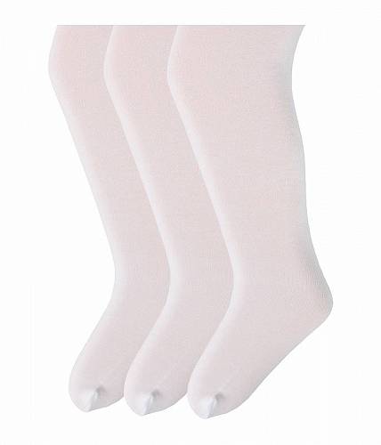  WFtF[Y\bNX Jefferies Socks ̎qp t@bV q XgbLO Pima Cotton Tights 3-Pack (Infant/Toddler/Little Kid/Big Kid) - White