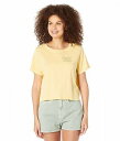 送料無料 Madewell レディース 女性用 ファッション Tシャツ Good Days Softfade Cotton Lakeshore Crop Tee - Light Straw