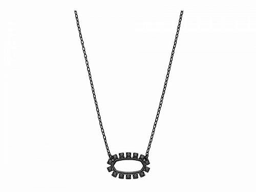  PhXRbg Kendra Scott fB[X p WG[ i lbNX Elisa Open Frame Necklace - Gunmetal Black Spinel