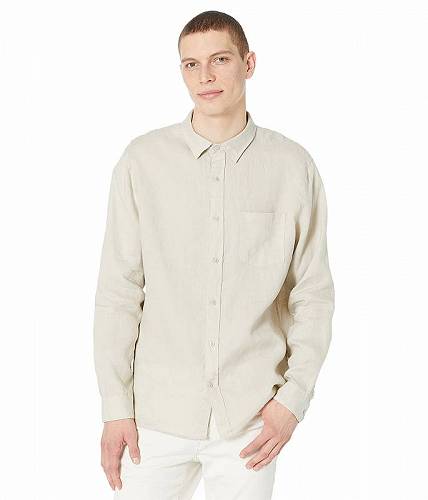 楽天グッズ×グッズ送料無料 ヴィンス Vince メンズ 男性用 ファッション ボタンシャツ Linen Long Sleeve - Desert Sand