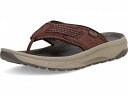 送料無料 フローシャイム Florsheim メンズ 男性用 シューズ 靴 サンダル Tread Lite Thong Sandal - Brown Knit/...