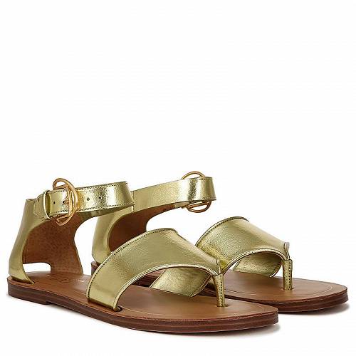 送料無料 フランコサルト Franco Sarto レディース 女性用 シューズ 靴 サンダル Ruth Ankle Strap Thong Flat Sandals - Kiwi Green Metallic