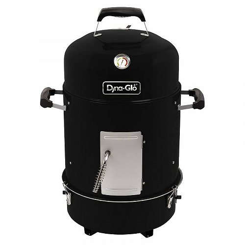 Dyna-Glo Compact Charcoal Bullet Smoker and Grill High Gloss Black キャンピング 燻製 スモーカー【送料無料】【代引不可】【あす楽不可】