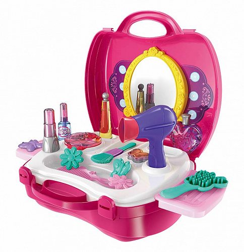 ドレッサー JoyABit Make Up ケース Little 女の子用 Cosmetic Set Pretend Play Accessories For Toddler キッズ 子供 Beauty Salon 21 Pieces メークポーチ ドレッサー　女の子おもちゃ　おしゃれ【送料無料】【代引不可】【あす楽不可】