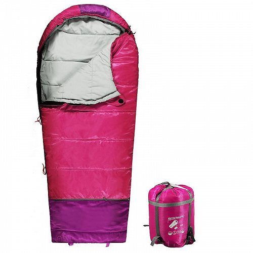 Redcamp å Ҷ Mummy Sleeping Bag for Camping Zipped Small 30 Degree All Season Cold Weather Fit ˤλ λ &Teens Blue/Pink Fuschia- 400G/Square ȥɥޡ̵ۡԲġۡڤԲġ