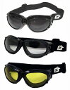 Birdz Eyewear Three Pairs Birdz Eagle Padded Motorcycle ゴーグル Airsoft Googles Comes with Clear Smoke and Yellow Day and Night riding comfort You Should Have Googles For サバゲー マスク【送料無料】【代引不可】【あす楽不可】
