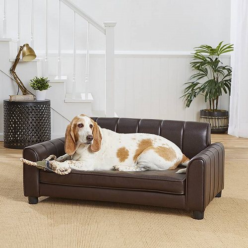 楽天グッズ×グッズEnchanted Home Pet Ludlow Dog Sofa Bed Brown 42　ペット　ベッド・ソファー