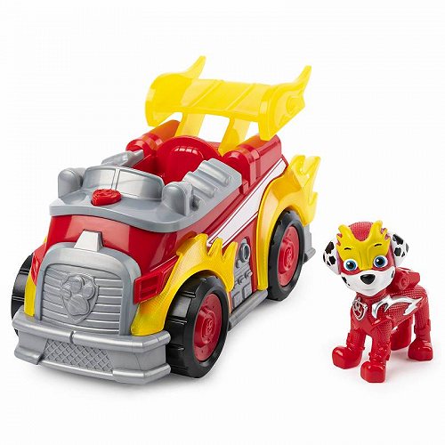 PAW Patrol Mighty Pups Super PAWs Marshalls デラックス Vehicle with Lights and Sounds パウパトロール　ニコロデオン　おもちゃ【送料無料】【代引不可】【あす楽不可】