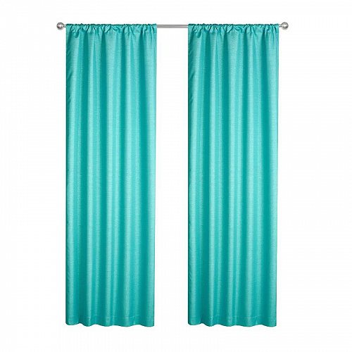 Your Zone キッズ 子供 Solid Sparkle Room Darkening Curtains Single Panel Turquoise 子供部屋　カーテン　【送料無料】【代引不可】【あす楽不可】
