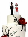 Ebros Gift Day Of The Dead ウェディング　結婚 Skeleton Bride & Groom With Rose Bouquet Figurine ケーキ Toppers 4.5