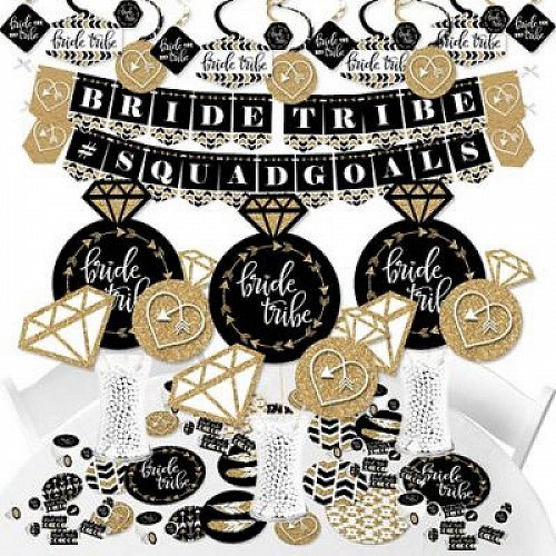 Big Dot of Happiness Bride Tribe Bridal Shower or Bachelorette Party Supplies Banner Decoration キット Fundle Bundle ウェディングパーティー 結婚式 バルーン【送料無料】【代引不可】【あす楽不可】