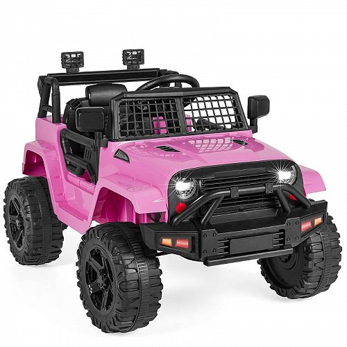 電動自動車　電動乗用カー　子供用　Best Choice Products ベスト　チョイス　プロダクト 12V キッズ 子供 Ride On Truck Car w/ Parent Remote Control Spring Suspension LED Lights AUX ベストチョイスブランド【送料無料】【代引不可】【あす楽不可】