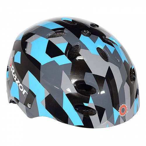 ヘルメット 子供用 自転車 　Razor レーザー V17 Geo Multi-Sport Child's ヘルメット Black/Blue 【送料無料】【代引不可】【あす楽不可】