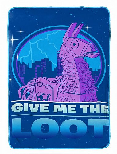 Fortnite Give Me The Loot 　毛布　フォートナイト【送料無料】【代引不可】【あす楽不可】