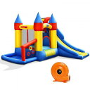 Costway Inflatable Bounce House Slide Bouncer キッズ 子供 Castle Jumper w/ Balls 780W Blower 大型遊具 バウンス ハウス トランポリン 【送料無料】【代引不可】【あす楽不可】
