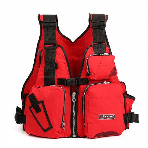 Nowornever シニア用 Universal Breathable Fishing Life Vest Nylon EPE Fly Fishing Safety Life ジャケット Buoyancy Swimming セイリング Waistcoat with 釣り　ベスト　フィッシング道具【送料無料】【代引不可】【あす楽不可】