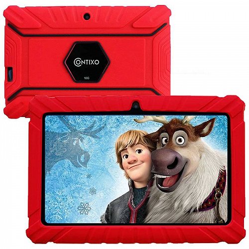 Contixo キッズ 子供 Learning Tablet V8-2 Android 8.1 tooth WiFi Camera for Children Infant Toddlers キッズ 子供 16GB Parental Control Red 知育おもちゃ 英会話 英語【送料無料】【代引不可】【あす楽不可】
