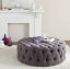 Safavieh Charlene Modern Glam Solid Tufted Cocktail Ottoman Gray ȶ񡡥åȥޥ ̵ۡԲġۡڤԲġ