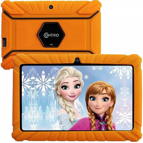 Contixo キッズ 子供 Learning Tablet V8-2 Android 8.1 tooth WiFi Camera for Children Infant Toddlers キッズ 子供 16GB Parental Control Orange 知育おもちゃ 英会話 英語【送料無料】【代引不可】【あす楽不可】