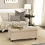 HomePop Ainsley Button Tufted Storage Bench Multiple Colors Off-White ȶ񡡥åȥޥ󡦥ҡơ֥ ̵ۡԲġۡڤԲġ