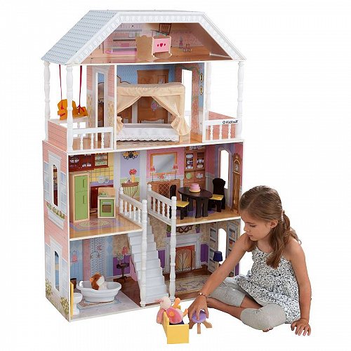 KidKraft キッズクラフト Savannah Dollhouse with 14 Accessories Included 大型　ドールハウス・ごっこ遊び【送料無料】【代引不可】【あす楽不可】