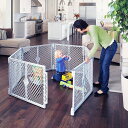 Toddleroo by North States 6 Panel Superyard Portable Indoor Outdoor Playard Gray プレイヤード【送料無料】【代引不可】【あす楽不可】