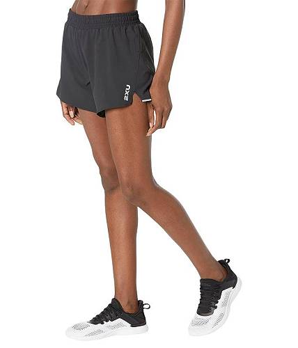 楽天グッズ×グッズ送料無料 ツータイムズユー 2XU レディース 女性用 ファッション ショートパンツ 短パン Aero 5" Run Shorts - Black/Silver Reflective