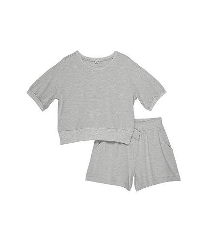 送料無料 HABITUAL girl 女の子用 ファッション 子供服 セット Ponte Top & Shorts Set Big Kids - Grey Heather
