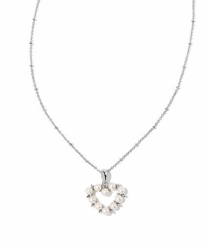  PhXRbg Kendra Scott fB[X p WG[ i lbNX Ashton Heart Short Pendant Necklace - Silver White Pearl