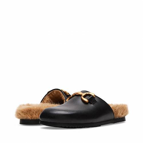 送料無料 スティーブマデン Steve Madden レディース 女性用 シューズ 靴 スリッパ Masin - Black Leather Fur