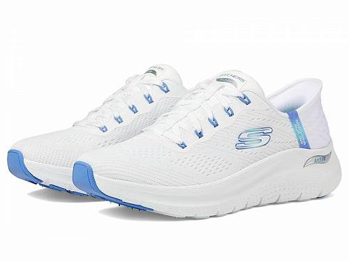 送料無料 スケッチャーズ SKECHERS レディース 女性用 シューズ 靴 スニーカー 運動靴 Arch Fit 2.0 Easy Chic Hands Free Slip-Ins - White Blue