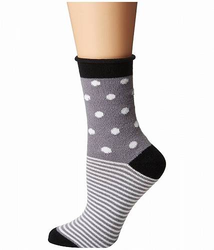  vbV Plush fB[X p t@bV \bNX C Thin Rolled Fleece Socks - Charcoal Multi