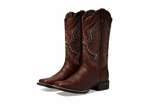 送料無料 アリアト Ariat レディース 女性用 シューズ 靴 ブーツ ウエスタンブーツ Rockdale Western Boot - Naturally Distressed Brown