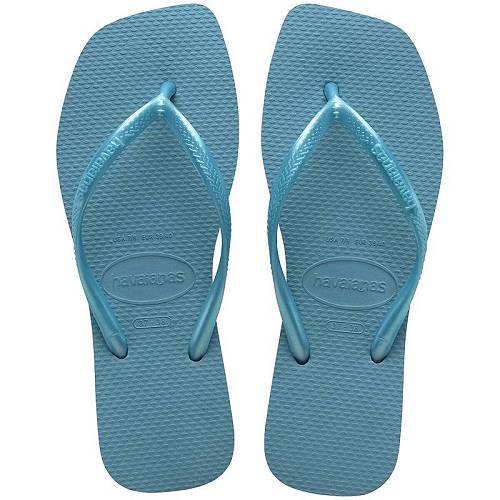 送料無料 ハワイアナス Havaianas レディース 女性用 シューズ 靴 サンダル Slim Square Flip Flop Sandal - Tranquility Blue