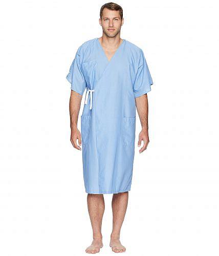 送料無料 ケアウエア Care+Wear ファッション パジャマ 寝巻き バスローブ The Patient Gown by Care+Wear X Parsons - Blue