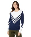 送料無料 Southern Tide レディース 女性用 ファッション セーター Long Sleeve Mckenna Chevron Sweater - True Navy