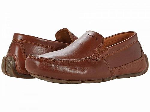 送料無料 クラークス Clarks メンズ 男性用 シューズ 靴 ローファー Markman Plain - Dark Tan Leather