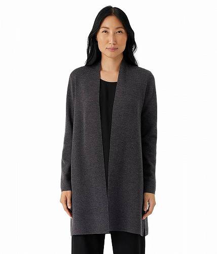 楽天グッズ×グッズ送料無料 アイリーンフィッシャー Eileen Fisher レディース 女性用 ファッション セーター Long Cardigan - Charcoal