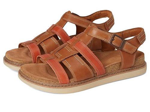 送料無料 クラークス Clarks レディース 女性用 シューズ 靴 サンダル Arwell Sun - Tan Combi Leather