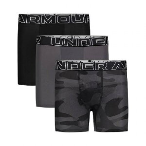 送料無料 アンダーアーマー Under Armour Kids 男の子用 ファッション 子供服 下着 Under Armour Kids Performance Tech Prints 3-Pack Boxer Briefs (Big Kids) - Black