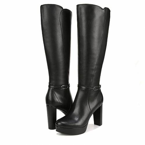 送料無料 ナチュラライザー Naturalizer レディース 女性用 シューズ 靴 ブーツ ロングブーツ Fenna - Narrow Calf - Black Leather